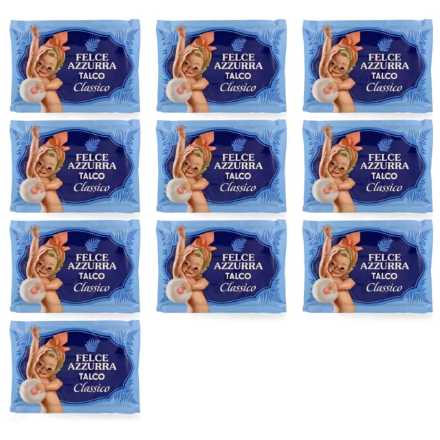 10x PAGLIERI Felce Azzurra Talco classico Körperpuder Talkpuder 100g Nachfüll