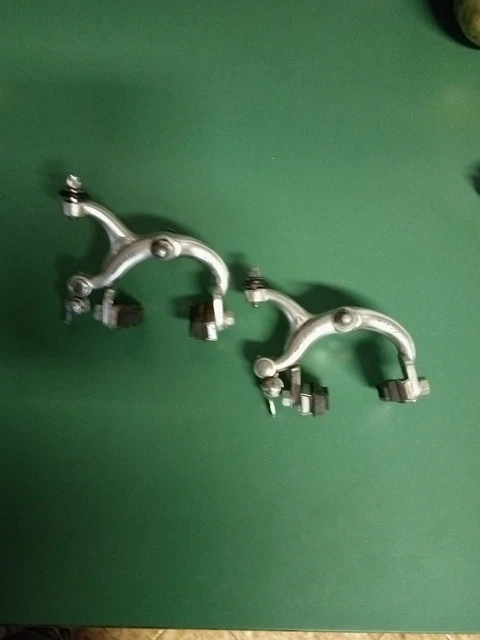 Étriers De Frein Universal Mod. 77 Vintage Pour Vélo - Argent, Avant Et Arrière, Occasion Italie