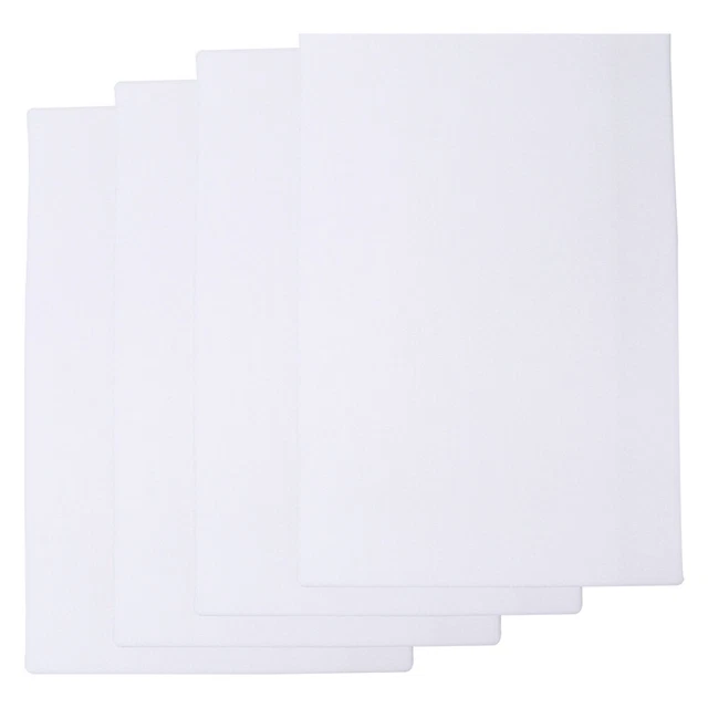 4 pegatinas de pizarra reutilizables autoadhesivas borrado en seco (blanco)