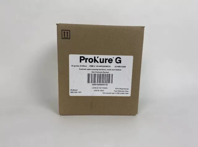 New Sealed Prokure G 25g - 1 BOX OF 20 POUCHES Fast Release Gas
