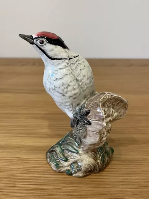 Vintage Beswick British Bird Lesser Spotted Woodpecker Model No 2420 VGC 2