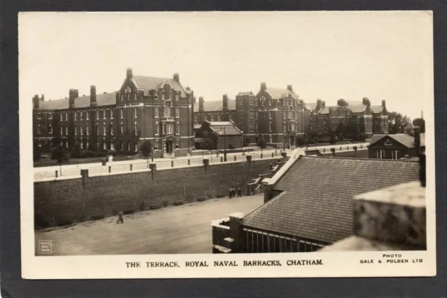 Postcard Chatham Royal Naval Barracks terrace Kent military RP Gale and Polden