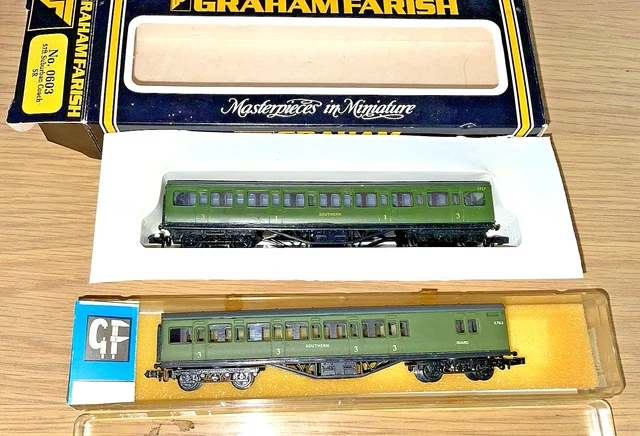 GRAFAR N GAUGE 2 x SOUTHERN SURBURBAN 57ft COACHES 1787 & 2763 BOXED AS ...