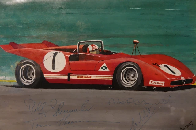 Carte autographe Alan Jones originale signée Formule 1 +A 153254