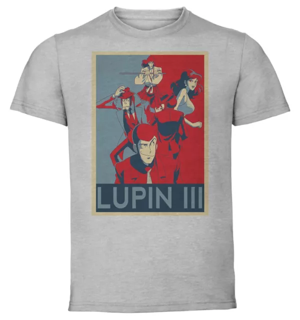 T-Shirt Unisex Grey Propaganda Lupin Characters