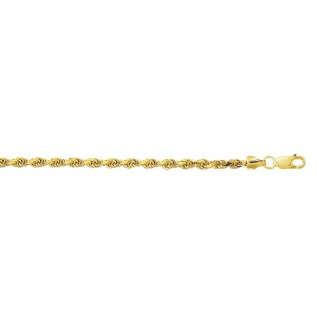 3.2MM LITE ROPE Chain Necklace Real 14K Yellow Gold $457.59 - PicClick