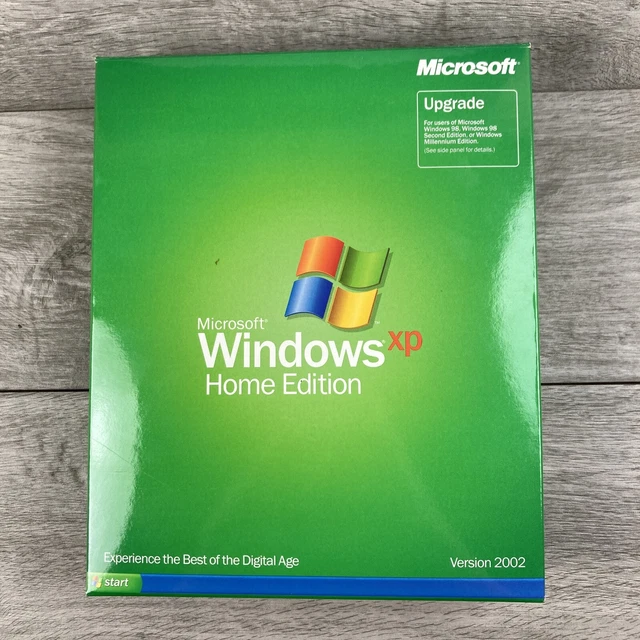 Microsoft Windows XP Home Edition 2002 Upgrade with Product Key + Disc