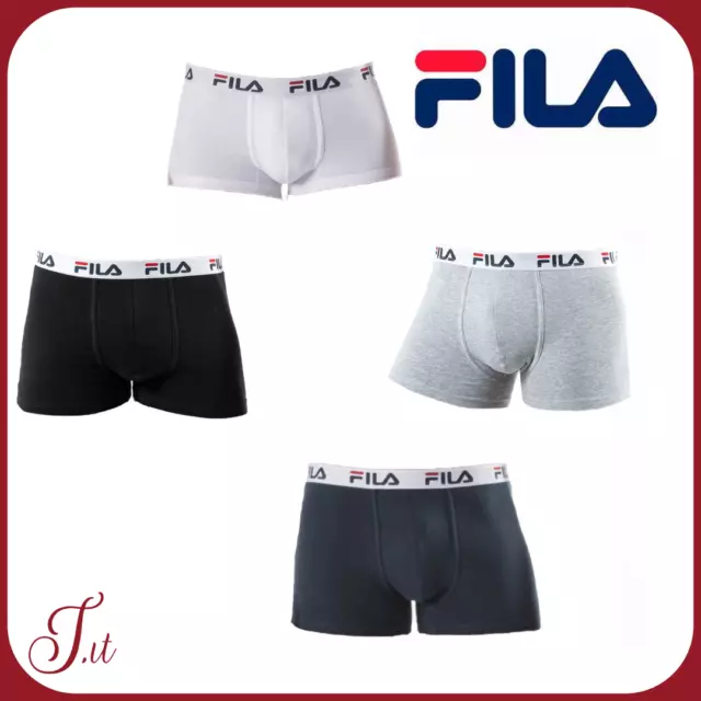 Boxer Uomo Cotone FILA  elasticizzato Bianco Blu Nero Grigio