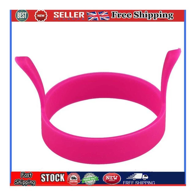 Omelette da cucina per pancake rotondi in silicone stampi per uova fritte per strumento da cucina (rosa)