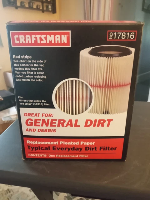 Craftsman 9-17816 OEM Filter Fits Current Craftsman Vacuums 5 Gallons and Above Craftsman 9-17816 OEM Filter Fits Current Craftsman Vacuums 5 Gallons and Above