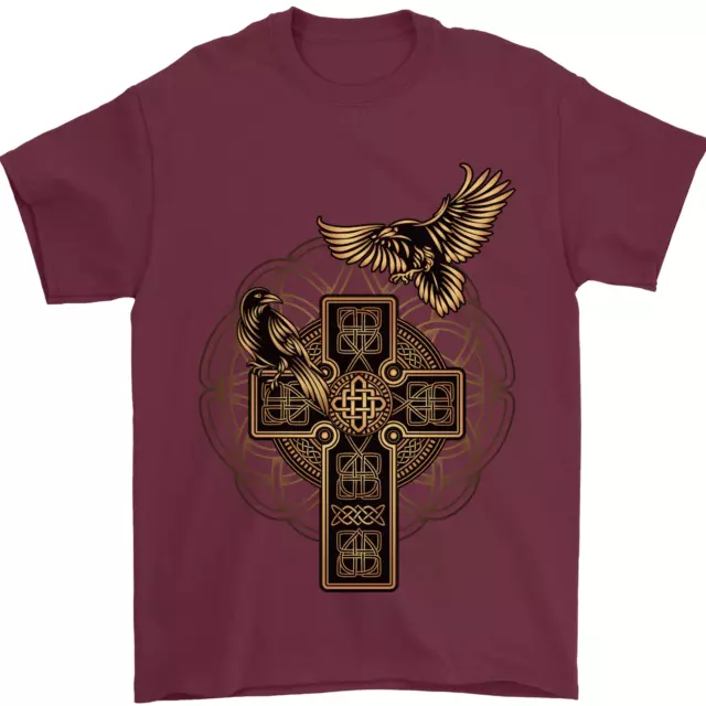 Odins Celtic Raven Viking Thor Ragnar Norse Mens T-Shirt 100% Cotton