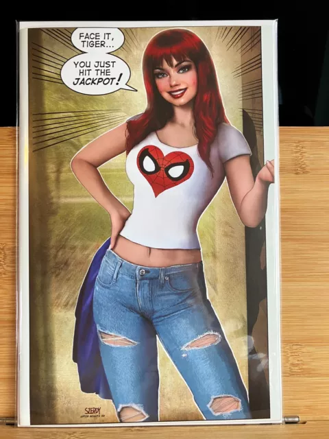 Amazing Spiderman 27 Nathan Szerdy Virgin Variant Mj Exclusive 2023 Marvel Comic