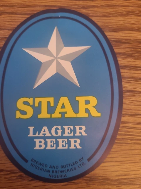 Vintage 1973 Star Lager Beer Label Nigerian Breweries Limited NIGERIA rare