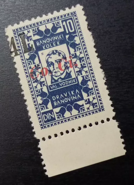 Slovenia c1943 Italy Yugoslavia Ovp. CO.CI Rare Revenue Stamp A8
