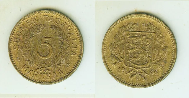 5 Markkaa. 1946    Finnland