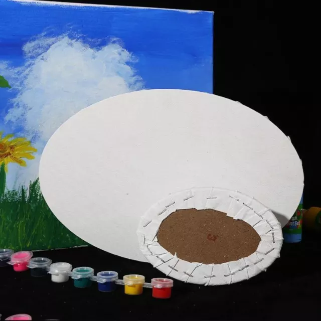Wooden Painting Board Cotton Drawing Board Oval Oil Canvas  Artist
