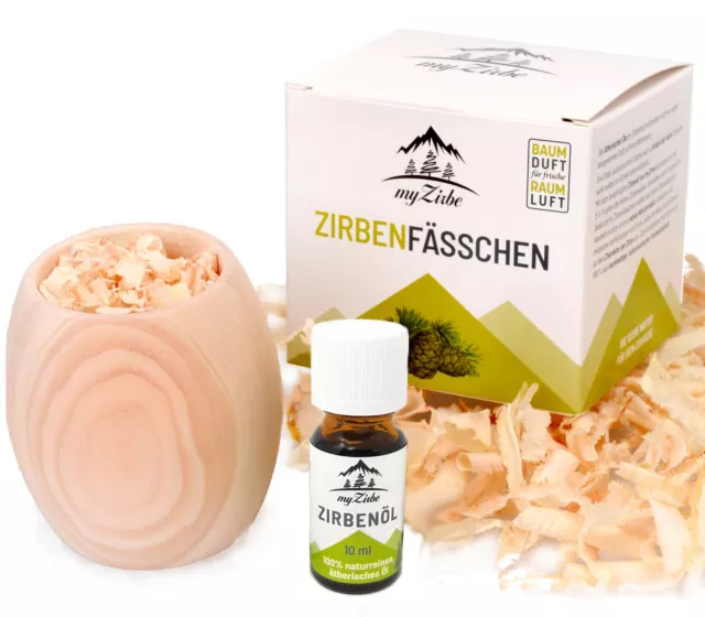 ZIRBENFÄSSCHEN - aus 100% natürlichem Zirbenholz  Duftset österreichischen Alpen