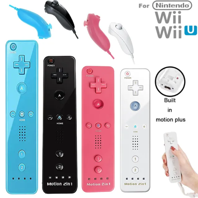 Für Nintendo Wii / Wii U Remote MotionPlus Controller Fernbedienung & Nunchuk DE