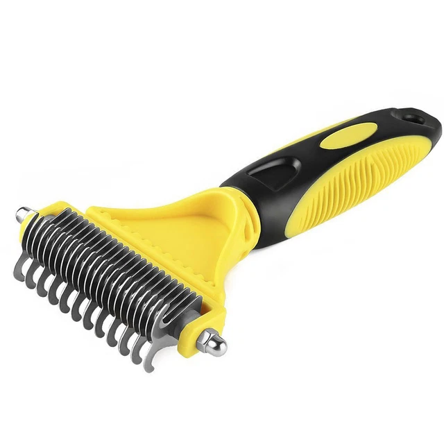 Pet Dog Cat Hair Fur Shedding Trimmer Grooming Dematting Rake Comb Brush Tool 2