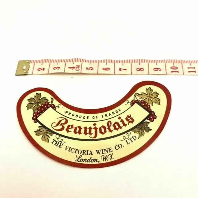 Wine Label Victoria Wine Company Beaujolais London W1 Collectables 2