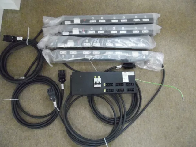 16 AMP 2.5mm EXTENSION LEADS 2.5M LONG X 4 + RCD DISTRIBUTION BOX COST £725.00 #