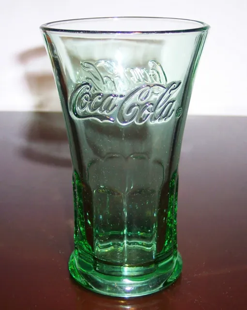 Coca-Cola Coke Brand 16 Oz. Soda Fountain Green Heavy Drinking Glass Brand New