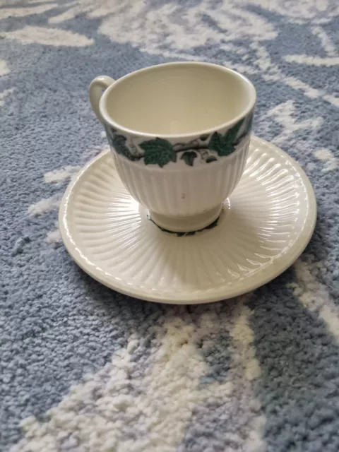 Wedgwood of Etruria green ivy demitasse cup and saucer brand new never used