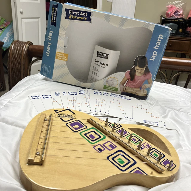 FIRST ACT DISCOVERY Wood Musical LAP HARP with SONG CARDS £11.84