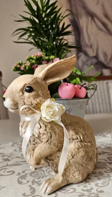 Vintage Coniglio di Pasqua Coppie Coniglietto 17cm Pasqua Decorazione Shabby