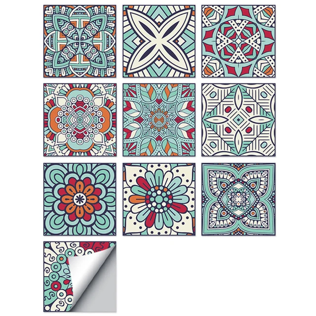 10 pz adesivi da parete per casa mandala arte da parete rimovibili