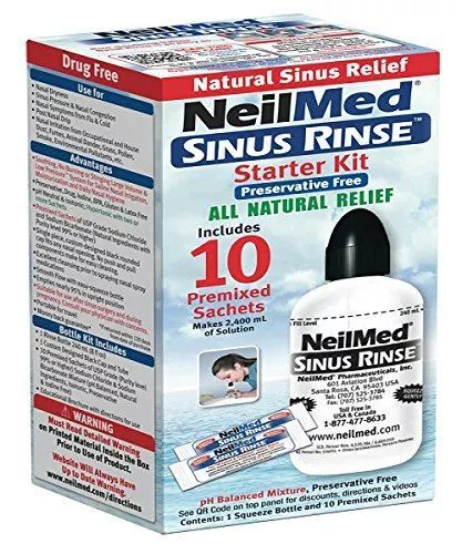 Starter kit risciacquo sinusino NeilMed con bottiglia + 10 bustine premiate