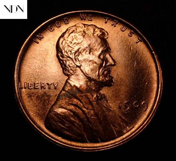1909 VDB Lincoln Wheat Penny Cent - Gem BU+++ (red) - Better Date! #W508