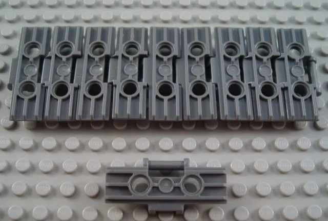 LEGO Lot of 10 Dark Bluish Gray Wide Tread Technic Links