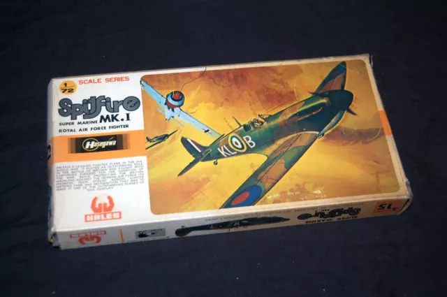 Hasegawa 1/72 Scale Supermarine Spitfire Mk.1 Model Kit 1970s Release