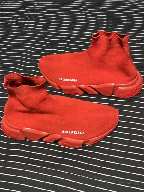 Balenciaga Speed Trainer Red UK Size W5 Fits US W8