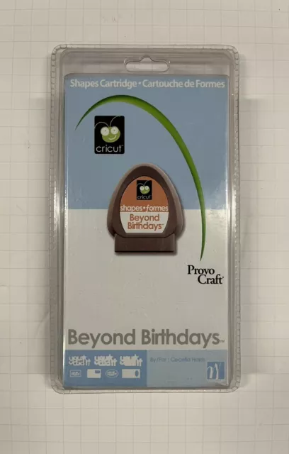 Cricut Beyond Birthdays Shapes Cartridge 29-0024 Provo Craft Complete