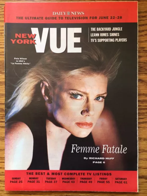 DAILY NEWS NY Vue 1997 Television Guide Peta Wilson La Femme Nikita ...