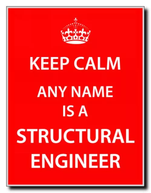 Structural Engineer Personalised Keep Calm Jumbo Magnet