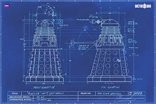 Doctor Who - Dalek Blue Print POSTER 61x91cm NEW