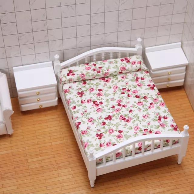 1:12 Puppen häuser Miniatur möbel Bett/Nachttisch Für Puppen Puppenhaus möbel