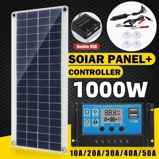 Kit solaire polyvalent : 1000W, 12V, 10A-100A