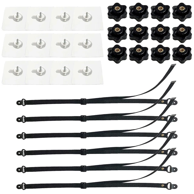 Heavy Duty TV and Furniture Safety Straps Prevent Overturning Set of 6