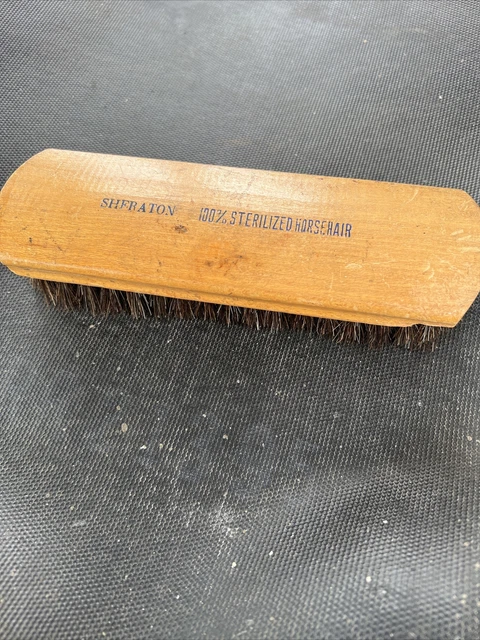 Vintage SHERATON SHOE SHINE BRUSH, 100% STERILIZED HorseHair, 8”