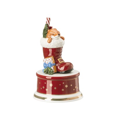 Multicolore 7 x 7 x 9 cm Vetro Hutschenreuther Raccolta Serie Canzoni di Natale o Abete Albero Campana di Vetro 