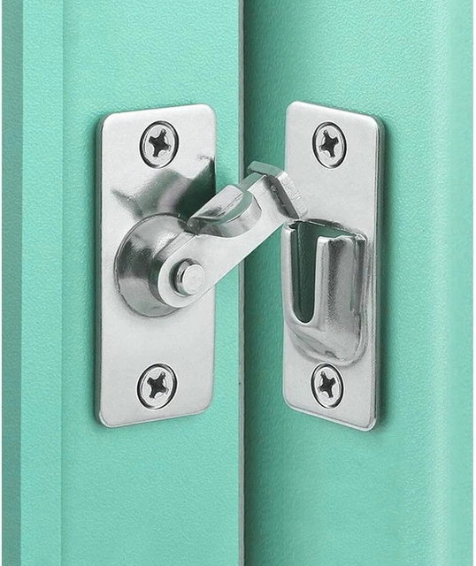 90 Degree Door Latch Sliding Screen Door Barn Door Lock Hasp Clasp Pocket Tool