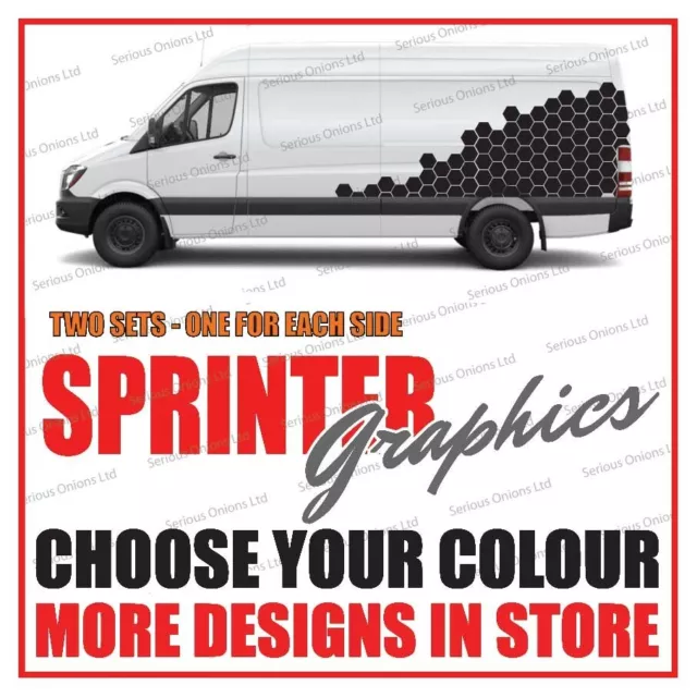 Mercedes Sprinter graphics sticker side stripes Camper Van  SWB LWB Decals ms118