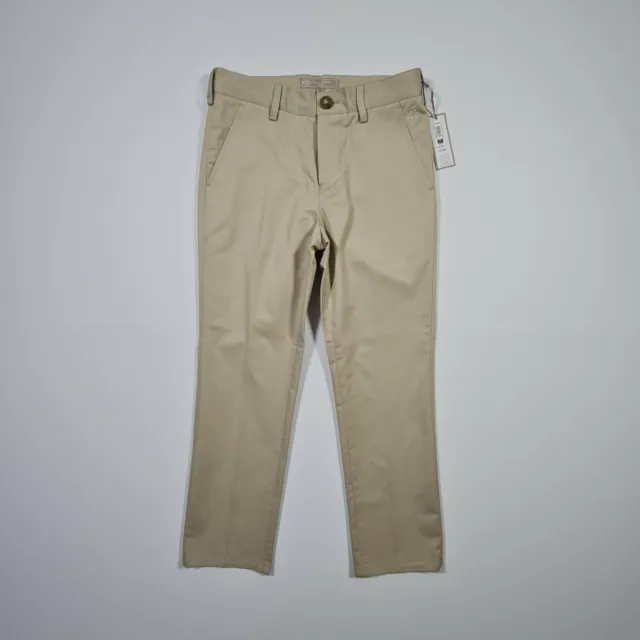 Paul Costelloe Kids Boys Chino Trousers Beige Age 8 Years Cotton Tapered Pants