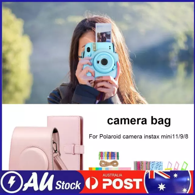 5 in 1 Camera Accessories Bundle for Fujifilm Instax Mini 11/9/8 (Pink)