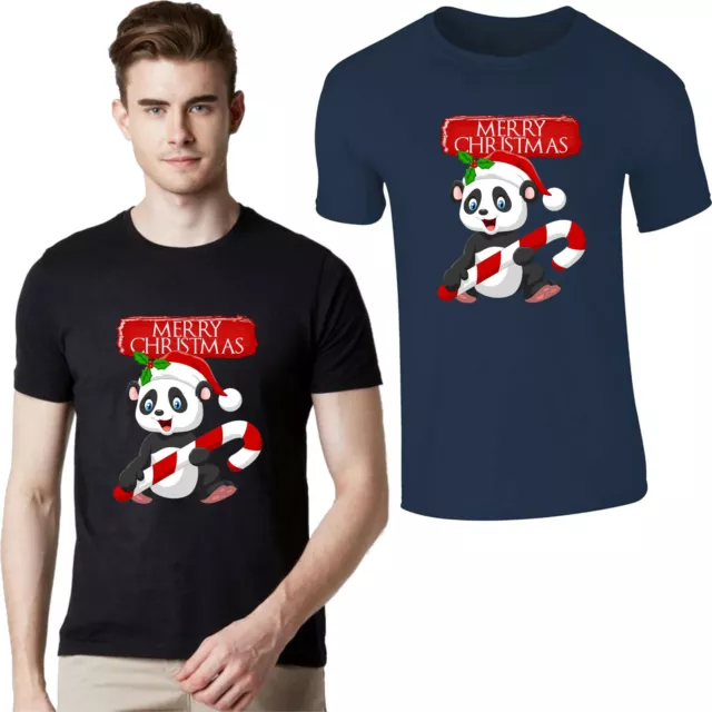 Cute Panda Christmas T-Shirt Funny Panda Pet Lovers Panda Fans Xmas Gift Tee Top
