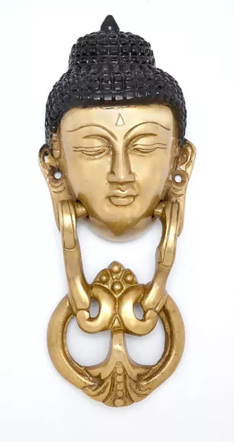 Handmade Brass Buddha Face Shape Door Knocker Door Accessories / Bell